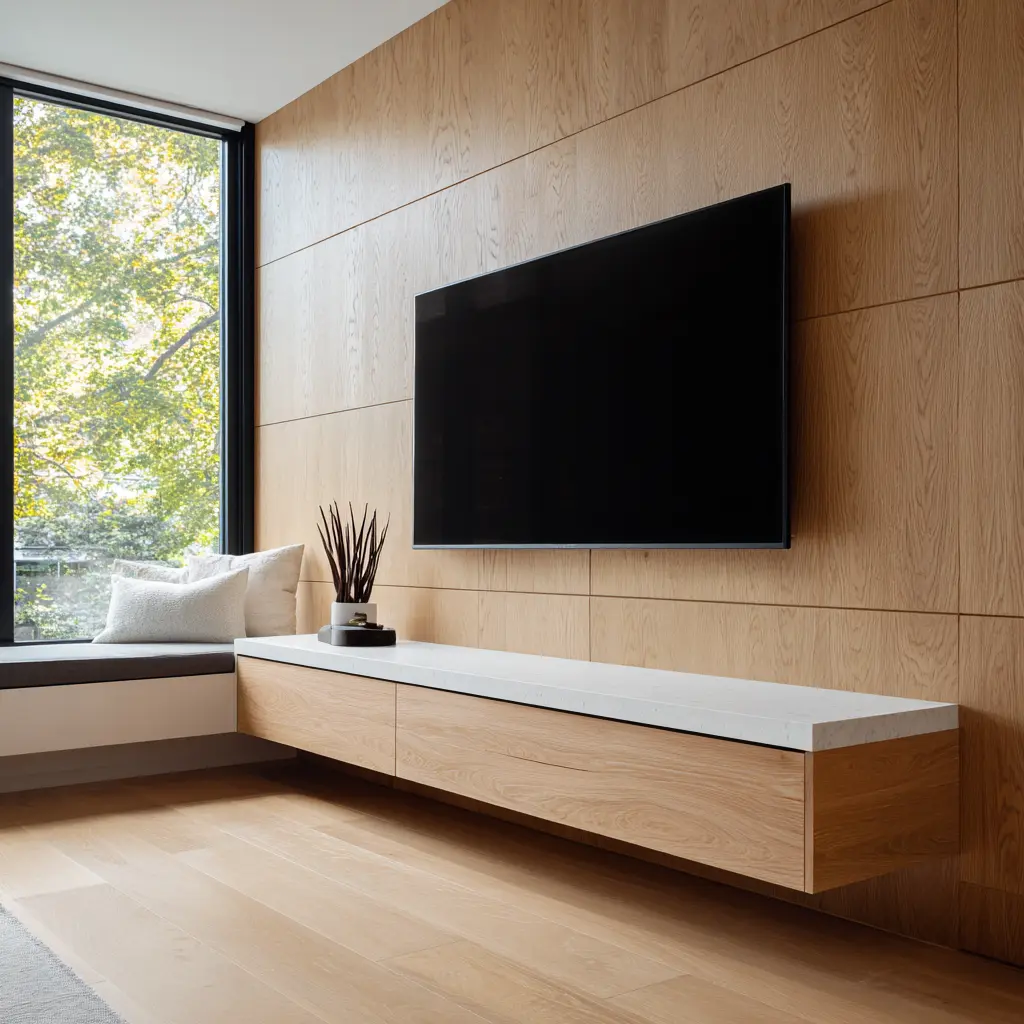 TV-vegg med integrert lyd